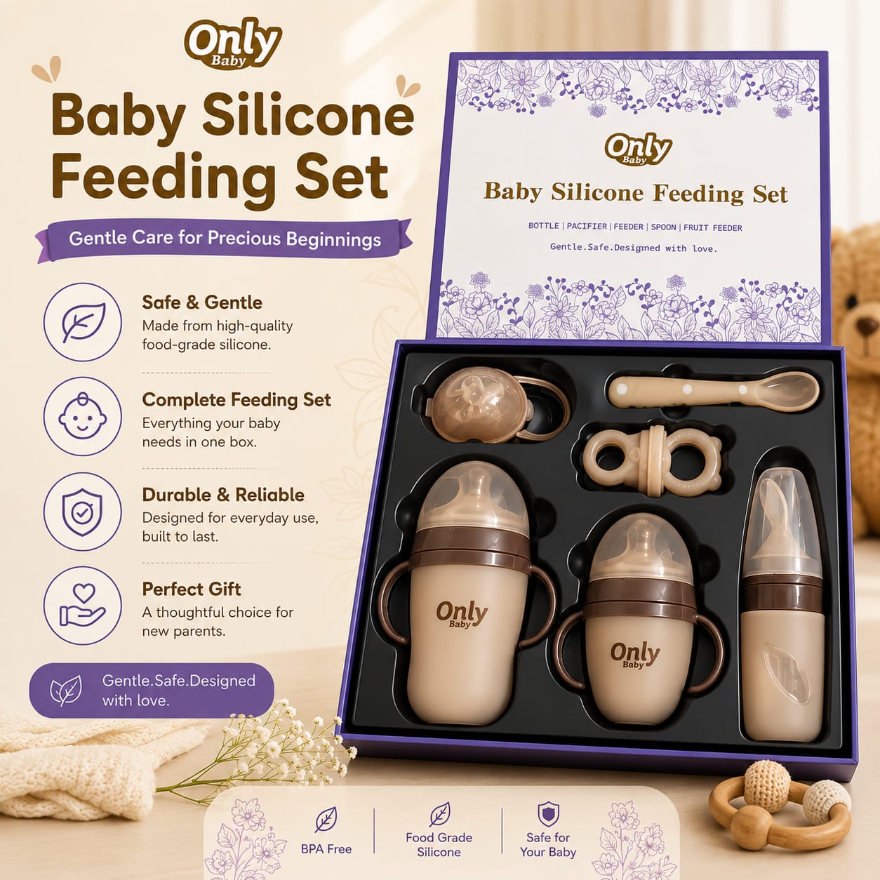 Baby Silicone Feeding Set