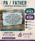 Pa/Father printed wooden box