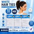 White Hair Ties 12packs