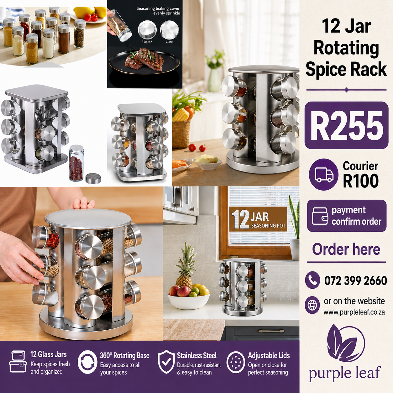 12 Jar Rotating Spice Rack