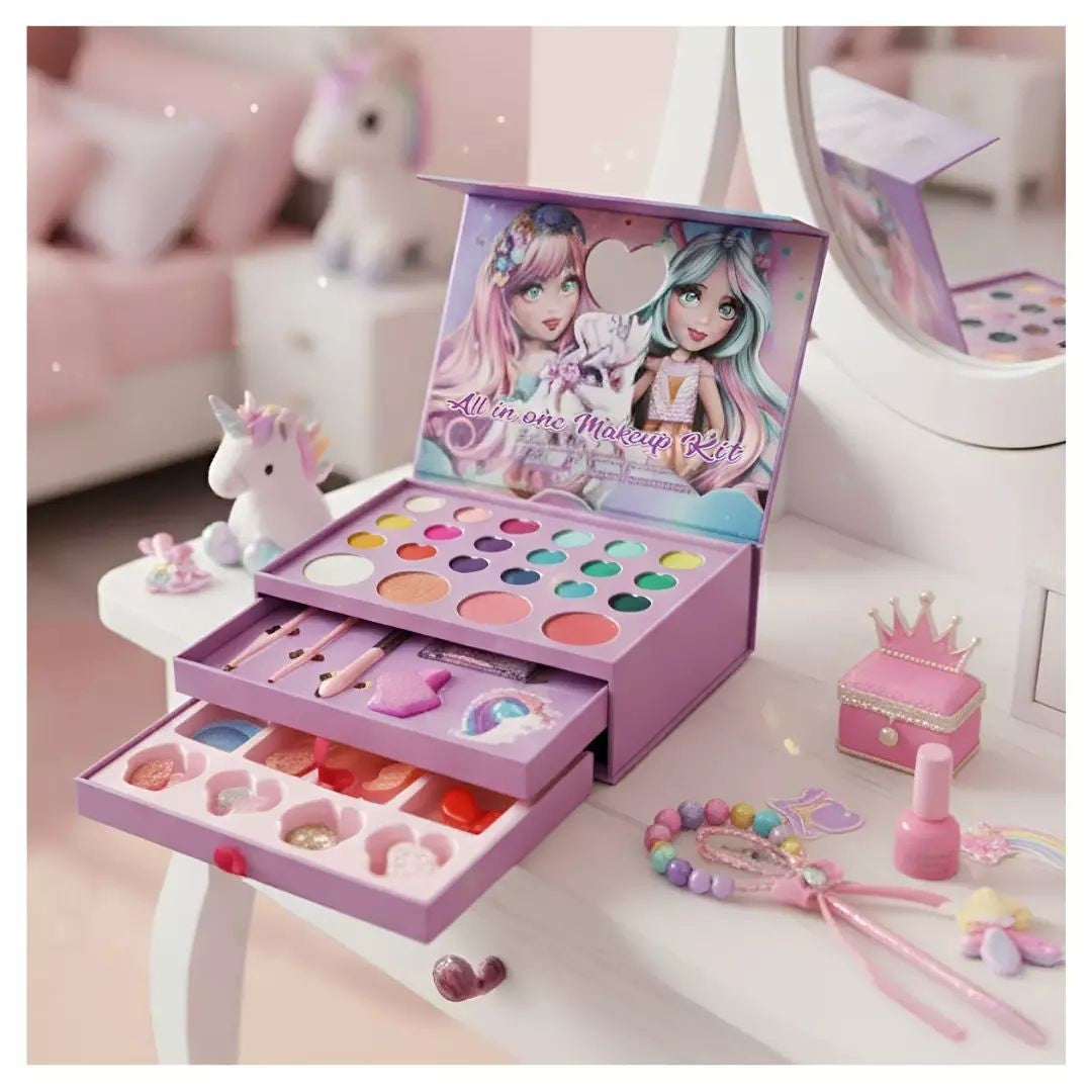 All-in-One Washable Kids Makeup Kit (42-Piece Set)