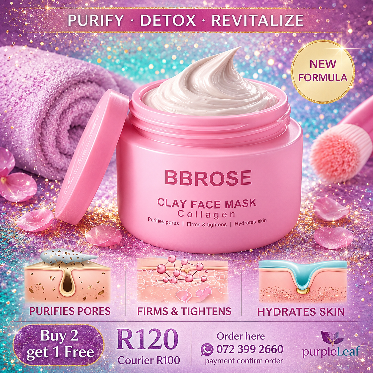 BBROSE Collagen Clay Face Mask