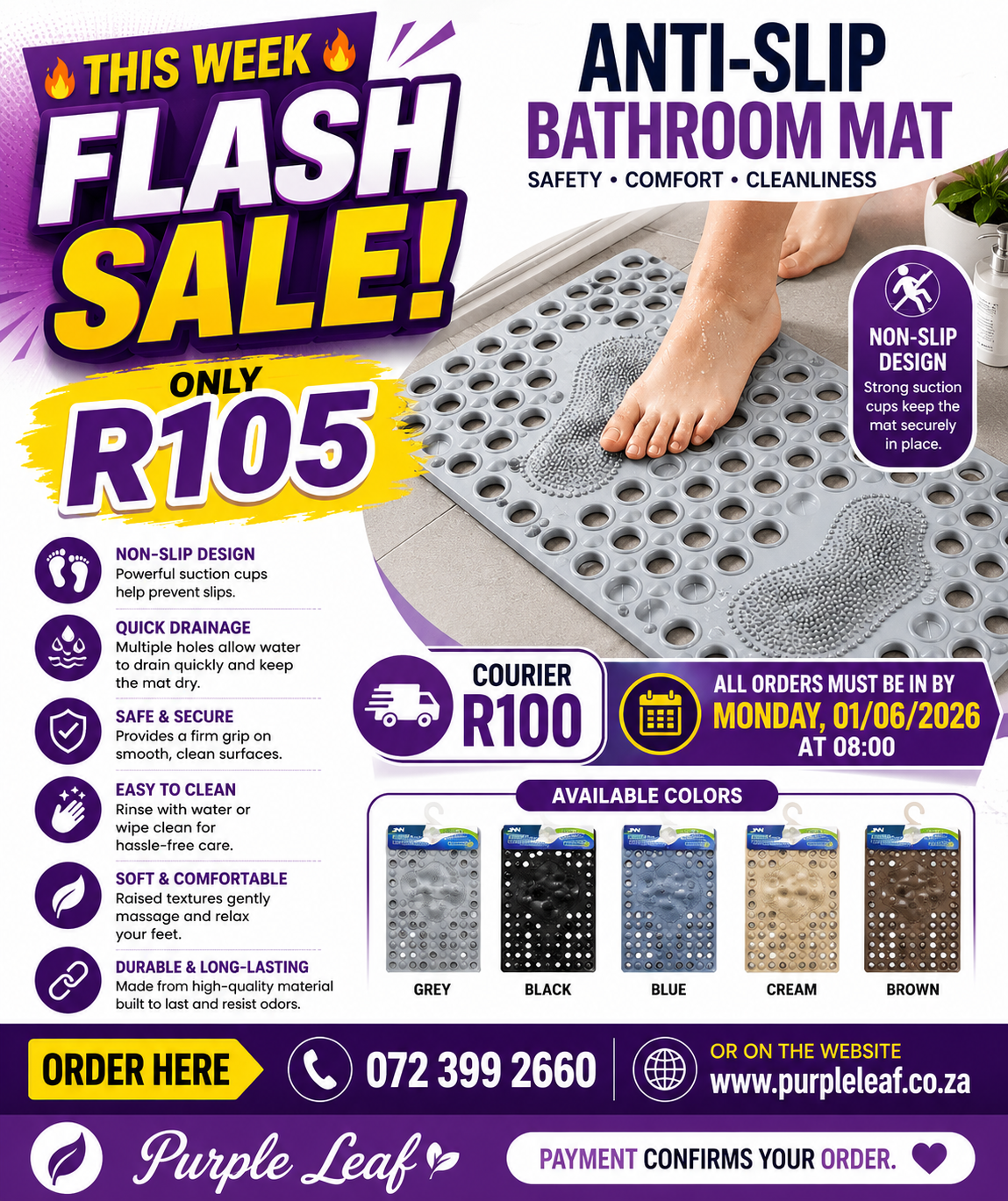 Anti-Slip Bathroom mat
