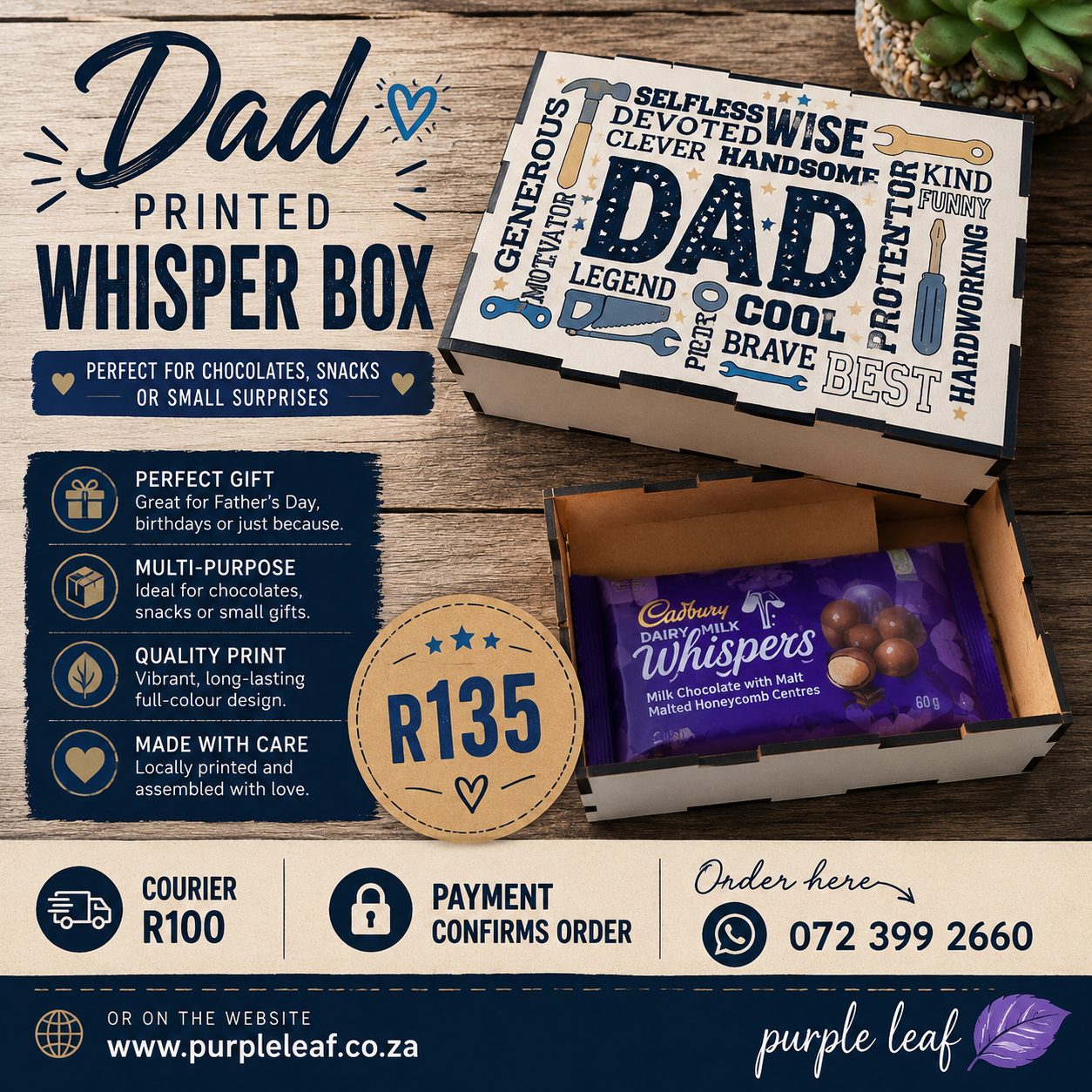 Dad- Printed Whisper Box