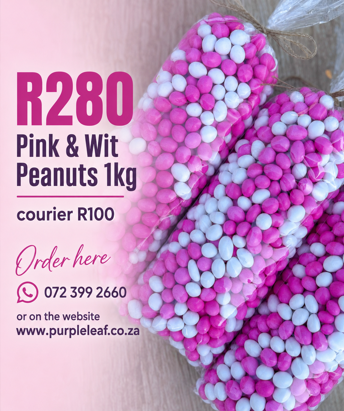 Pink & White Peanuts+-1kg