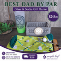 Best Dad By Par – Glass & Socks Gift Basket