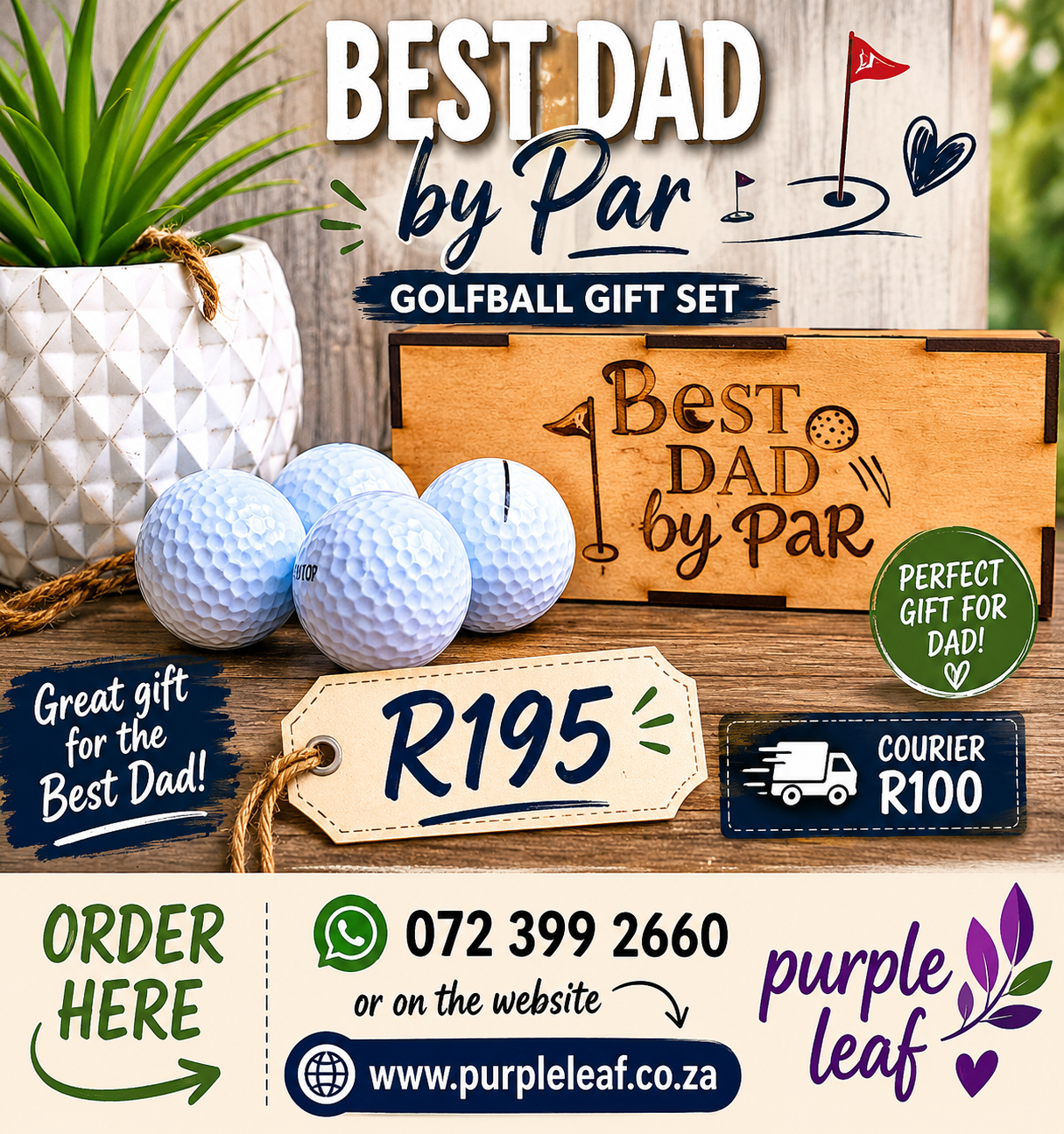 Best dad by Par – Golfball gift set