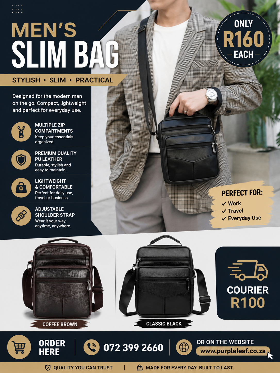 Mens Slim Bag