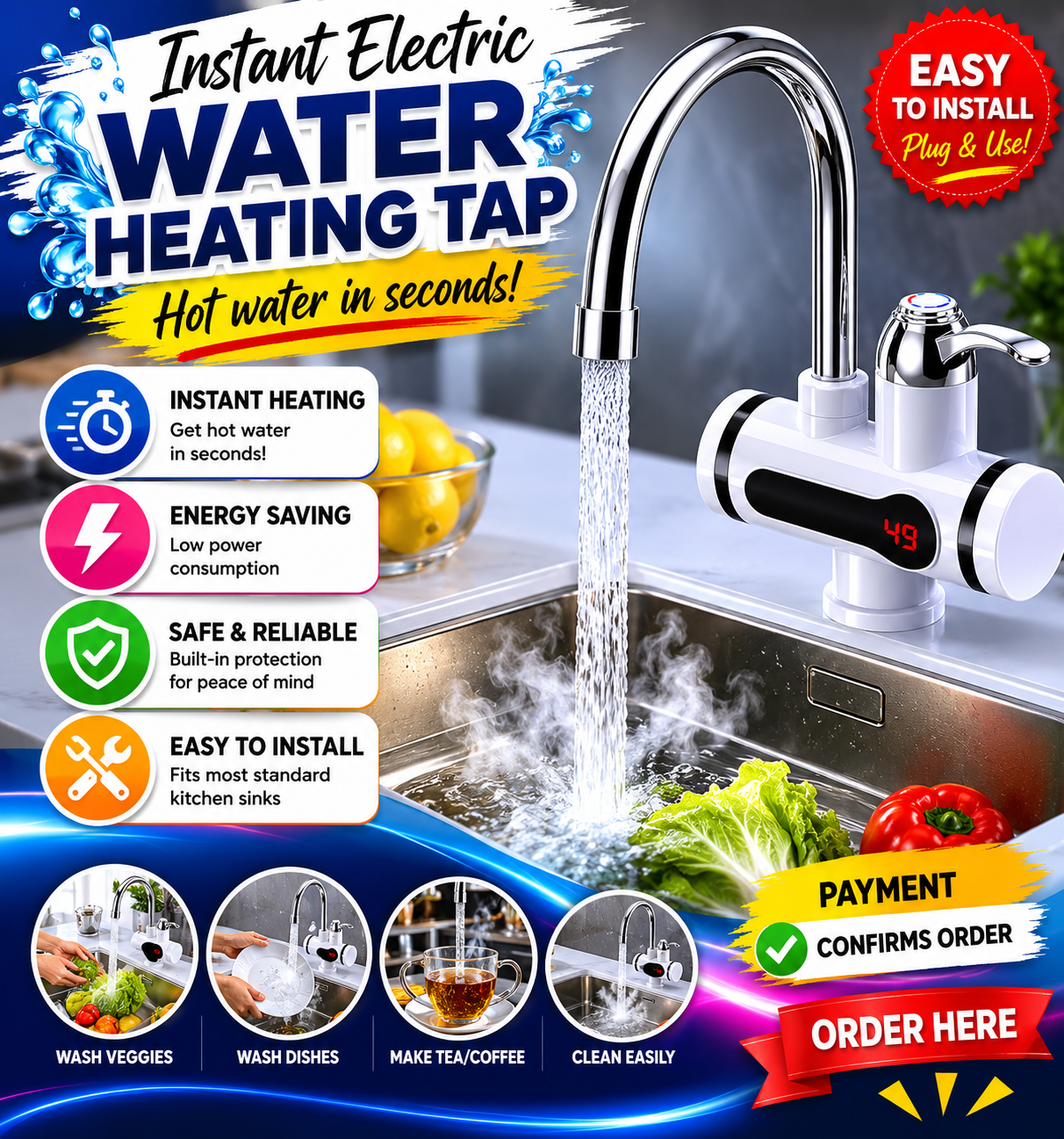 Water Heating Tap