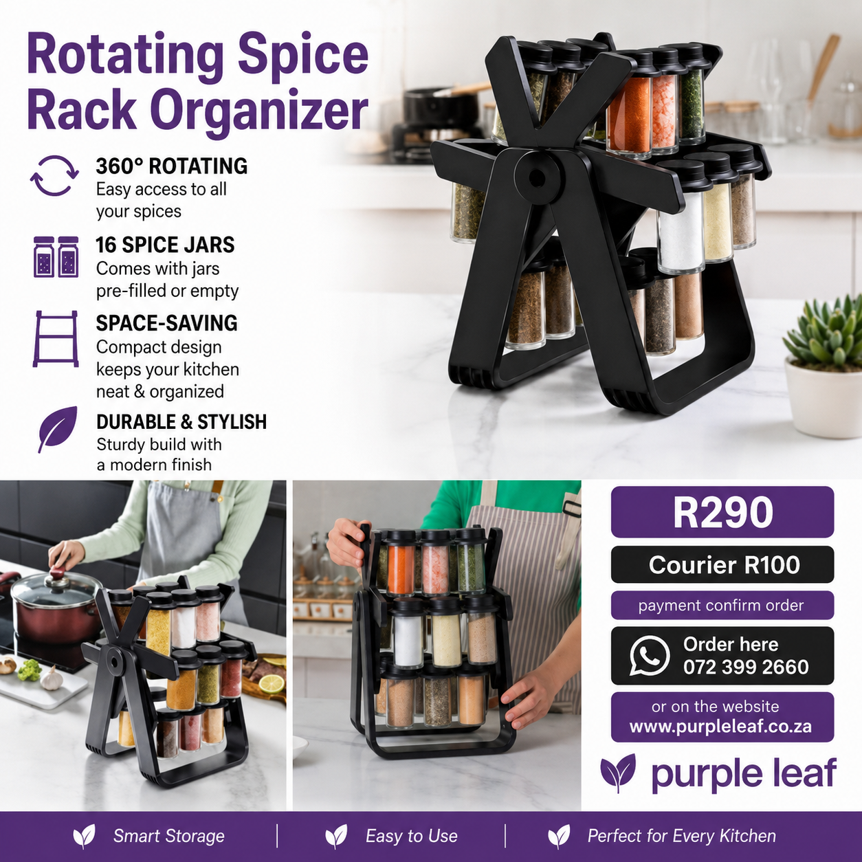 Rotating Spice Rack Organizer