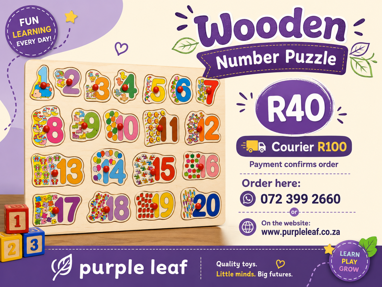 Wooden Number Puzzle